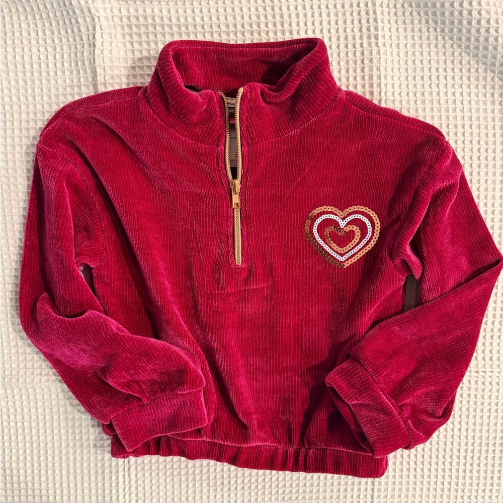 Vince Camuto Ribbed Velour Sweatshirt